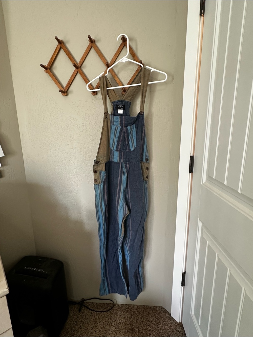 Kathmandu Blue and Olive Striped Utility Jumpsuit